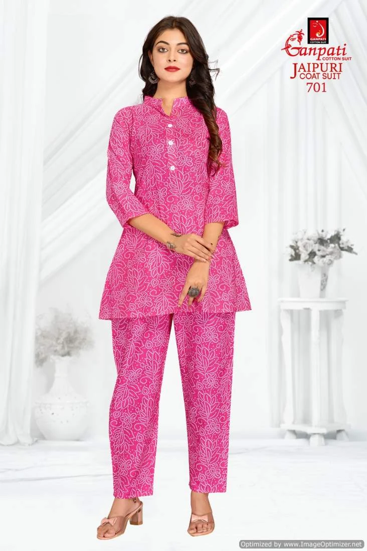 Ganpati Jaipuri Vol 7 Cotton Wholesale Kurti with Pant Catalog — Wholesale Kurtis, Ganpati wholesale from Surat - Gallery Image 13